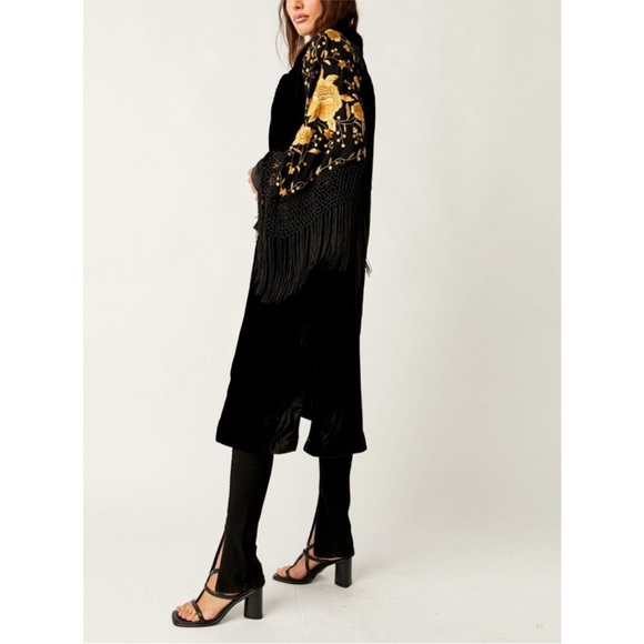 NWT FREE PEOPLE Bali Rosalina Duster / Black - Picture 5 of 6